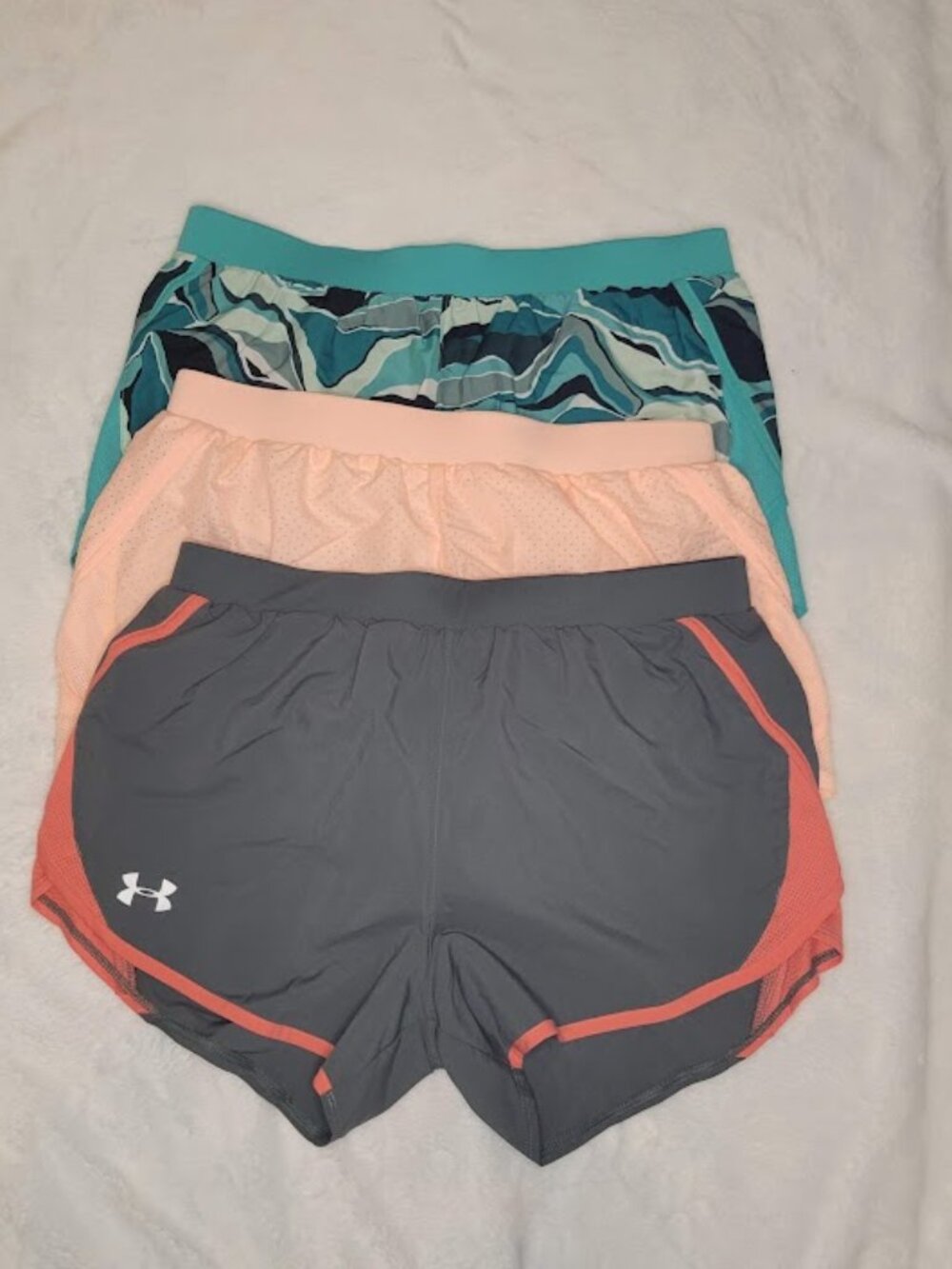 3 Under Armour Women’s Running Shorts Lot Lined Drawstring Size M
